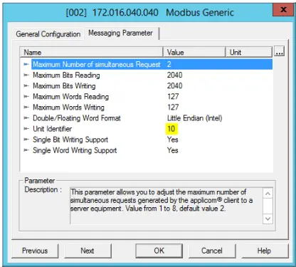 Modbus Generic Unit Identifier